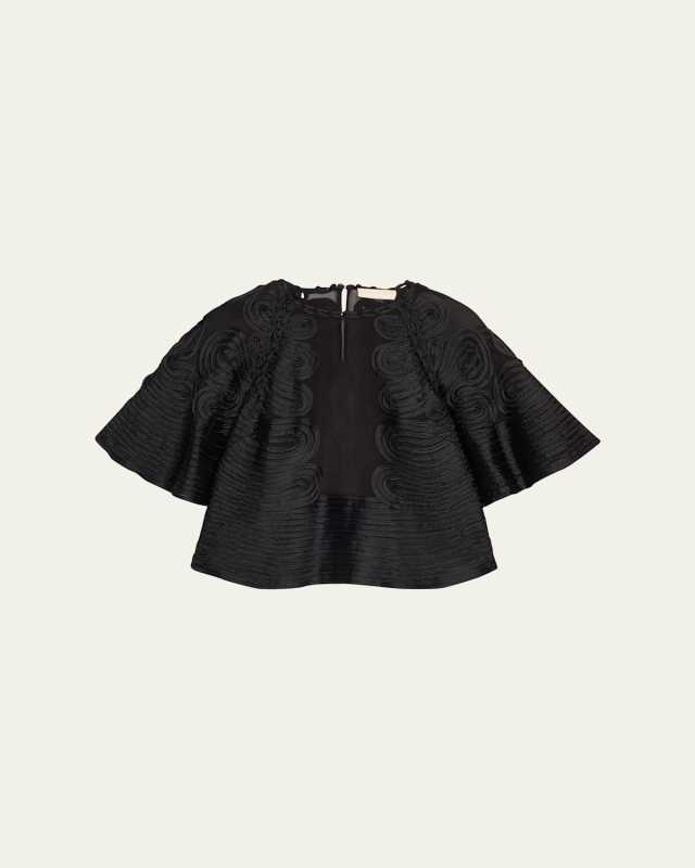 Marlo Textured Silk Blouse